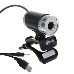 Веб-камера RITMIX RVC-007M 0.3 МП, 1600х1200, микрофон, черная