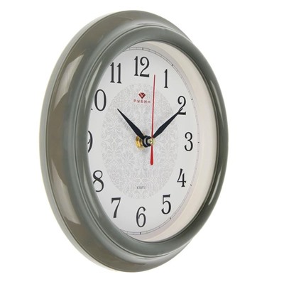 Часы настенные, серия: Классика, "Рубин", 21 х 21 см, серый обод