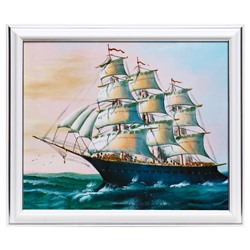 Картина "Корабль" 20х25(23,5х28,5) см