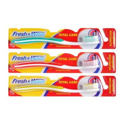Мэгги. Зубная щетка Fresh & White Total care средней жесткости 4761