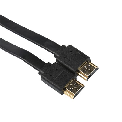 Кабель HDMI - HDMI, 3 м, плоский, чёрный