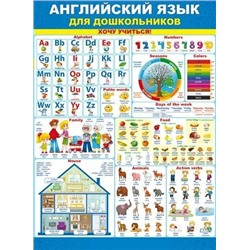 84.165 Плакат А2 Английский язык для дошкольников