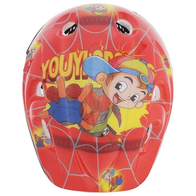 Шлем защитный OT-502 детский, размер S, 52-54 см, цвет красный
