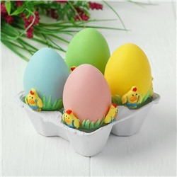 Яйца для декорирования «Петушки», набор 4 шт, размер 1 шт: 6×4 см