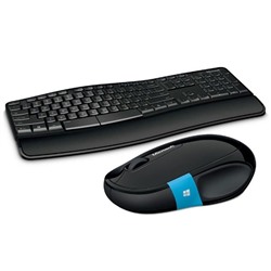Комплект клавиатура и мышь Microsoft L3V-00017, беспроводной, мембранный, USB, черный