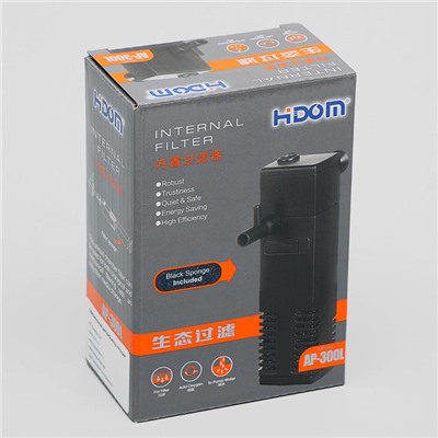 Фильтр внутренний Hidom AP-300 L, 200л/ч, до 40 литров, с регулятором и дождиком