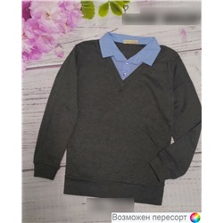 Пуловер детский с имитацией рубашки арт. 884215