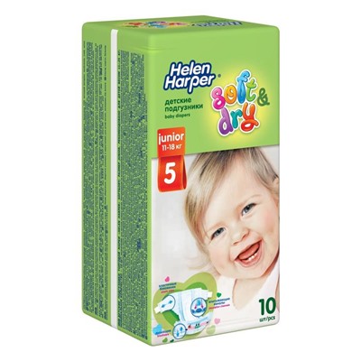 Детские подгузники Helen Harper Soft & Dry Junior (11-25 кг), 10 шт.