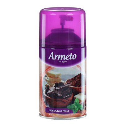 Освежитель воздуха Armeto, шоколад и мята, сменный баллон, 250 мл