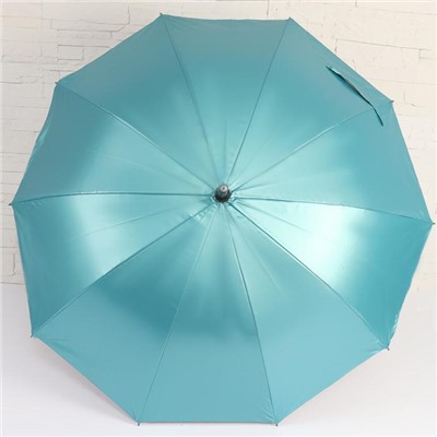 Зонт - трость полуавтоматический «Металлик», 10 спиц, R = 50 см, цвет МИКС