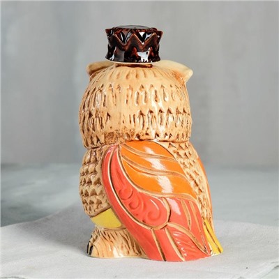 Штоф сувенирный "Сова", цветной, керамика, 0.68 л, микс