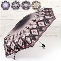Зонт автоматический «Узор», 4 сложения, 7 спиц, R = 48 см, цвет МИКС