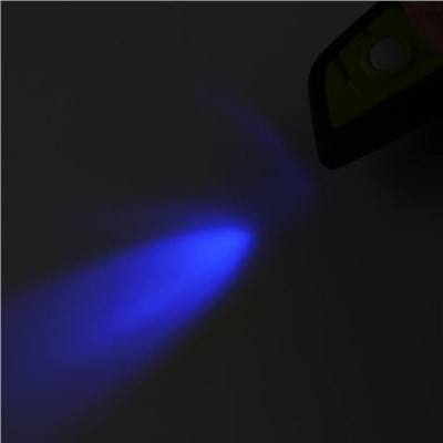Фонарь-лазер на брелоке, СR 2032, 3 режима, ультрафиолет, 6 х 3.5 см, микс