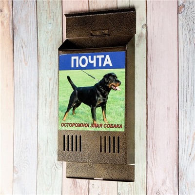 Ящик почтовый без замка (с петлёй), вертикальный, «Фото», МИКС, бронзовый