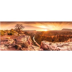 3D Фотообои «Закат над каньоном»