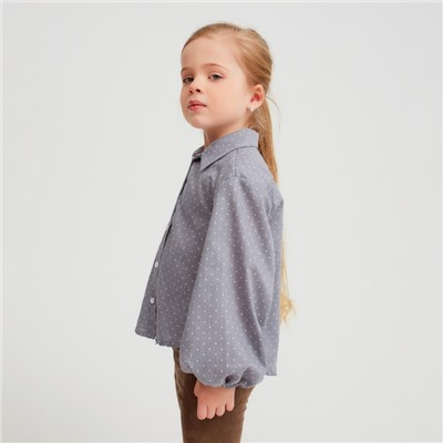 Рубашка детская MINAKU: Cotton collection цвет серый, р-р 110