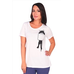Натали 37, Женская футболка с забавной кошечкой