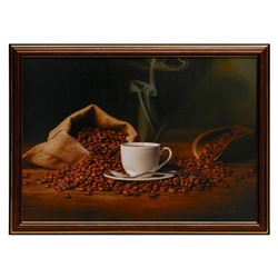 Картина "Ароматный кофе" 25х35(28,5х38,5) см