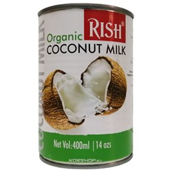 Органическое кокосовое молоко 5-7% жирности Rish, Шри-Ланка, 400 мл