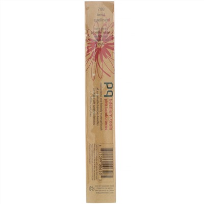 Bdellium Tools, Розовая бамбуковая серия, глаз 708, 1 изогнутая кисть для подводки глаз