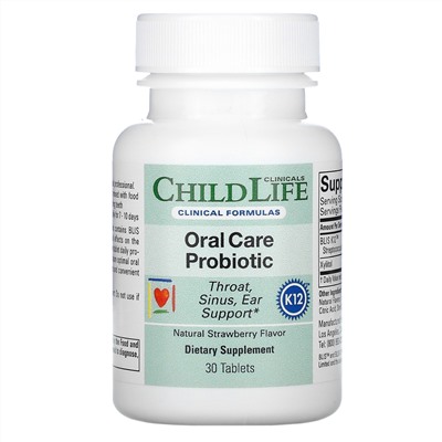 Childlife Clinicals, Oral Care Probiotic, 30 Tablets