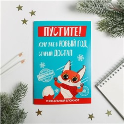 Блокнот уничтожь меня «Пустите в новый год», 50 л
