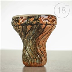 Чаша для кальяна "Витая", декор - натуральный камень