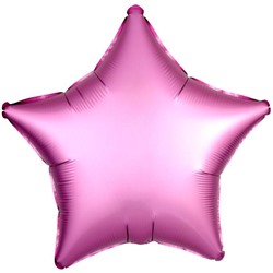Шар фольгированный 18" «Звезда», сатин люкс, цвет фламинго