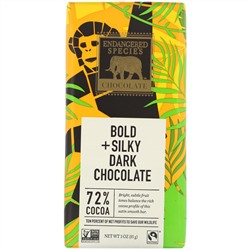 Endangered Species Chocolate, Bold + Silky Dark Chocolate, 72% Cocoa, 3 oz (85 g)