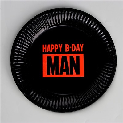 Набор бумажной посуды Happy B-day MAN