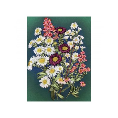 Набор для вышивания лентами "Полевые цветы" 18,5х25,5см кл(н) 4003