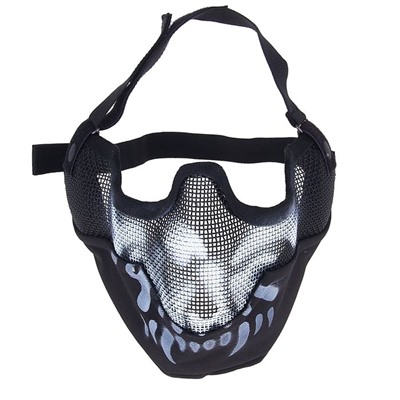Маска для страйкбола KINGRIN V2 strike metal mesh mask (Skull) MA-10-WB