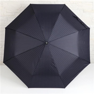 Зонт автоматический «Полоска», 3 сложения, 8 спиц, R = 52 см, цвет МИКС