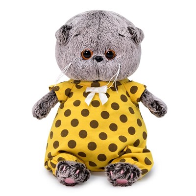 Мягкая игрушка BUDI BASA BB-065 Басик BABY в комбинезоне в горох 20 см