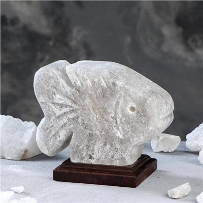 Соляная лампа "Рыбка", цельный кристалл, 15 см, 2-3 кг.