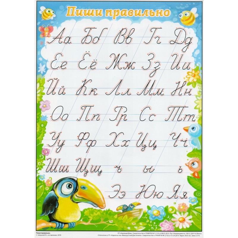 Алфавит прописными буквами для первоклассника. Пиши правильно. Русский алфавит пиши правильно. Прописные цифры русского алфавита. Плакат. Пиши правильно..