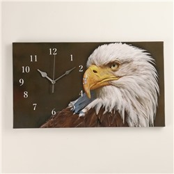 Часы-картина настенные, серия: Животный мир, "Орел, 35 х 60 см