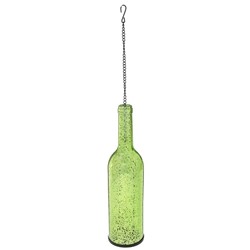 Подсвечник стекло "Бутылка зелёная" 28,5х7,5х7,5 см