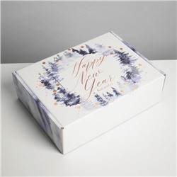 Коробка складная «Happy New Year», 30,7 × 22 × 9,5 см