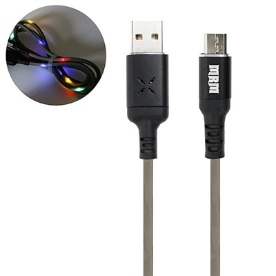 Кабель USB - micro USB светящийся под музыку 1м