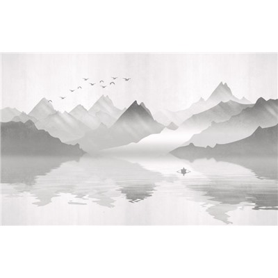 3D Фотообои «Туманное озеро»