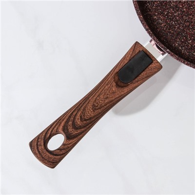 Сковорода Granit ultra, d=22 см, съёмная ручка, антипригарное покрытие, антипригарное покрытие, цвет коричневый