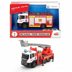 Dickie Toys  3712016 Пожарная машинка Scania Die-cast 17см свет, звук