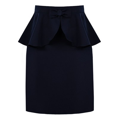 Синяя школьная юбка для девочки 82382-ДШ19