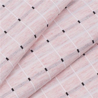 Ткань на отрез футер с лайкрой Жаккард цвет розовый