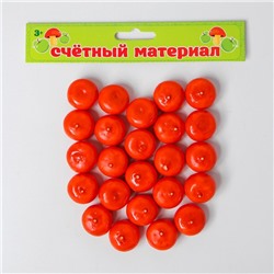 Счётный набор "Мандарины", 24 шт., мандарин 2,5 × 2,5 см