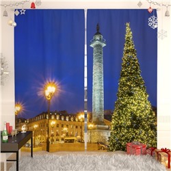 Фотошторы Ванлдомская площадь в Париже перед Рождеством