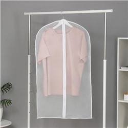 Чехол для одежды плотный Доляна, 60×100 см, PEVA, цвет белый