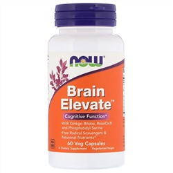 Now Foods, Brain Elevate, 60 растительных капсул