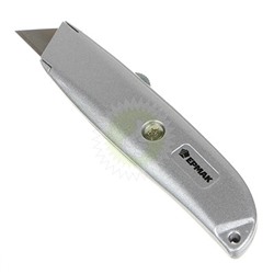 Нож, универс ЕРМАК 18 мм, выдвижное трапециевидное лезвие, углеродистая сталь